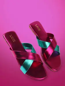Lavie Women Colourblocked Open Toe Flats