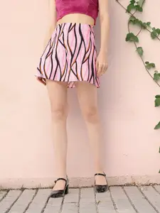 DressBerry Abstract Straight Mini Skirt