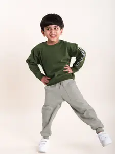 KiddoPanti Boys Round Neck Long Sleeves Tracksuits