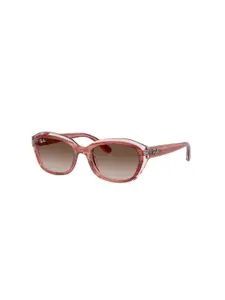 Ray-Ban Junior  Girls Gradient Brown Lens Irregular Sunglasses - 0RJ9081S71731348
