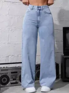 LINARIA Men Wide Leg Mid-Rise Jeans