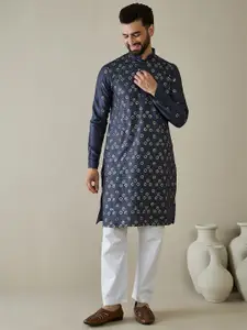 Anouk Men Floral Embroidered Thread Work Kurta