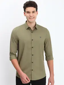 Allen Solly Men Spread Collar Solid Slim Fit Casual Shirt
