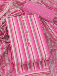 ASISA Women Striped Printed Unstitched Dress Material