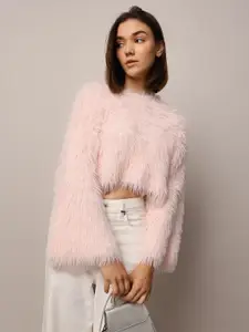 ONLY Women Fuzzy Crop Pullover