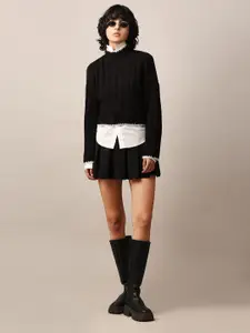 ONLY Women Cable Knit Turtle Neck Pullover Sweater