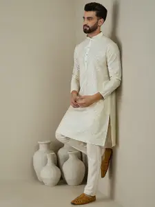 Anouk Men Ethnic Motifs Embellished Thread Work Kurta