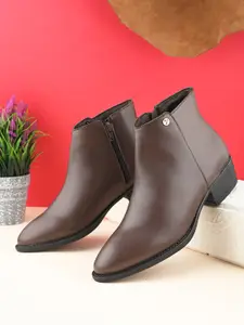 El Paso Women Casual Block-Heeled Chelsea Boots