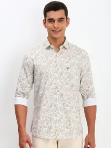 Allen Solly Men Spread Collar Floral Printed Cotton Slim Fit Casual Shirt