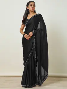 Soch Beads and Stones Pure Crepe Saree
