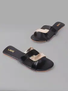 Lavie Women Colourblocked Open Toe Flats