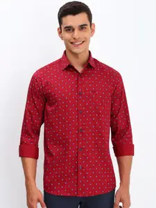 Allen Solly Men Spread Collar Floral Printed Cotton Slim Fit Casual Shirt