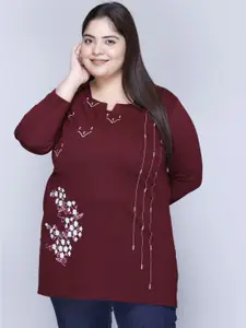 IN Love Women Cotton Full Sleeve Plus Size Long T-Shirt