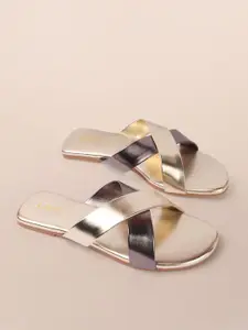 Lavie Women Colourblocked Open Toe Flats