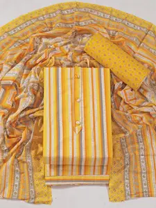 ASISA Women Striped Printed Unstitched Dress Material