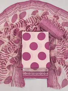 ASISA Women Polka Dots Printed Unstitched Dress Material