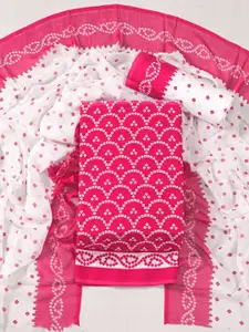 ASISA Women Bandhani Printed Unstitched Dress Material