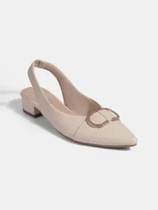 LEMON & PEPPER Block Sandals with Buckles