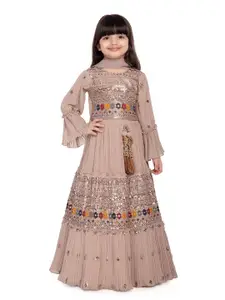 BETTY Girls Embellished Sequinned Ready to Wear Lehenga & Blouse With Dupatta