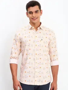 Allen Solly Men Spread Collar Floral Printed Cotton Slim Fit Casual Shirt