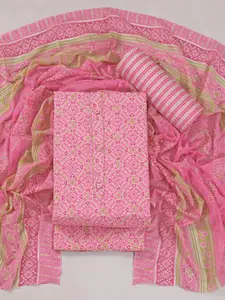 ASISA Women Ethnic Motifs Printed Gotta Patti Unstitched Dress Material