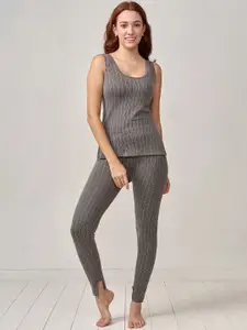 INFERNO Women Polycotton Thermal Slips and Pant Set