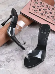 Jove Embellished PU Slim Heeled Sandals