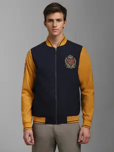 Louis Philippe Sport Men Solid Mandarin Collar Open Front Jacket