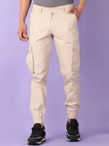 V-Mart Men Solid Cotton Cargos Trousers