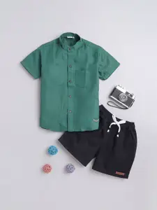 BAATCHEET Boys Pure Cotton Shirt with Shorts