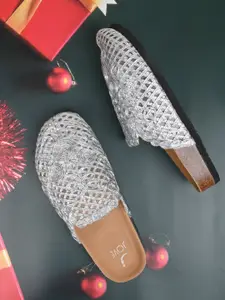 Jove Women Self-design Mules Flats