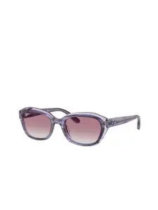 Ray-Ban Junior  Girls Gradient Violet Lens Irregular Sunglasses - 0RJ9081S71748G48