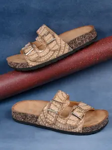 Jove Women Embellished Open Toe Flats with Buckles