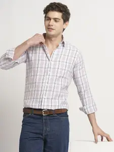 TRYBUY.IN Men Standard Fit Opaque Checked Cotton Casual Shirt