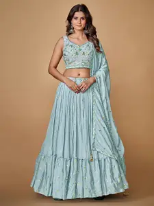 ODETTE Embroidered Sequinned Ready to Wear Lehenga & Blouse With Dupatta