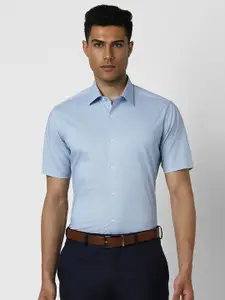 Van Heusen Men Spread Collar Micro Checked Cotton Slim Fit Formal Shirt