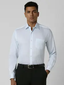 Van Heusen Men Spread Collar Micro Checked Cotton Slim Fit Formal Shirt