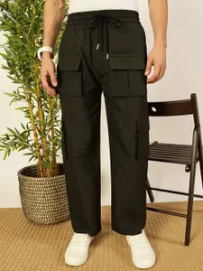 Thomas Scott Men Smart Loose Fit Wrinkle Free Cargos Trousers