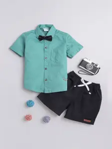 BAATCHEET Boys Pure Cotton Shirt with Shorts