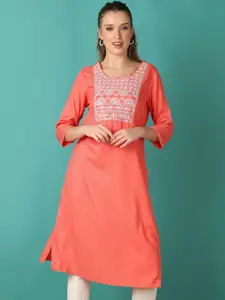 V-Mart Women Sequins Woven Design Kurta