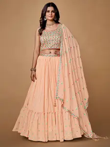 ODETTE Embroidered Ready to Wear Lehenga & Blouse With Dupatta