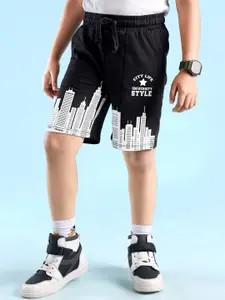 Honeyhap Pack OF 2 Boys Graphic Printed Cotton Shorts