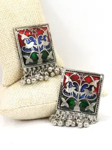 VAGHBHATT Square Shaped Oxidised Drop Earrings