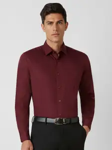 Van Heusen Men Spread Collar Solid Cotton Slim Fit Formal Shirt