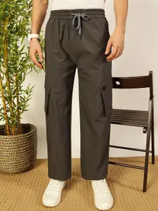Thomas Scott Men Smart Loose Fit Wrinkle Free Cargos Trousers
