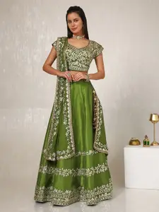 Soch Floral Embellished Ready to Wear Lehenga & Blouse With Dupatta