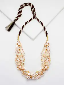 Rhea Pearl Button Necklace