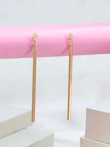 PRIVIU Gold Plated Geometric Drop Earrings