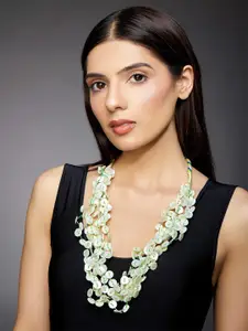 Rhea Pearl Button Necklace