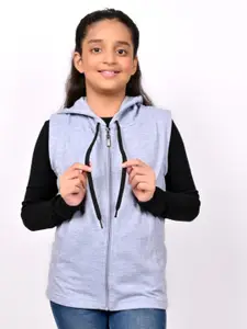 BAESD Girls Pack Of 3 Solid Hooded Fleece Front Open Sweatshirts